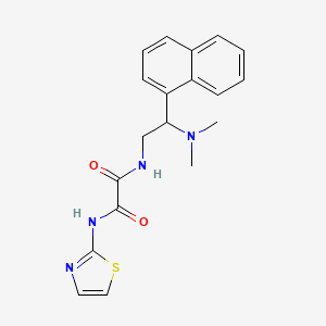 molecular formula C19H20N4O2S B2786195 N1-(2-(dimethylamino)-2-(naphthalen-1-yl)ethyl)-N2-(thiazol-2-yl)oxalamide CAS No. 941933-62-6