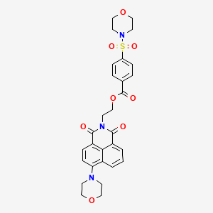 molecular formula C29H29N3O8S B2786206 2-(6-Morpholin-4-yl-1,3-dioxobenzo[de]isoquinolin-2-yl)ethyl 4-morpholin-4-ylsulfonylbenzoate CAS No. 361159-18-4
