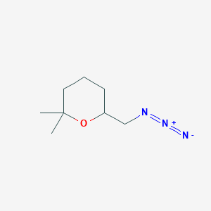 molecular formula C8H15N3O B2786220 6-(Azidomethyl)-2,2-dimethyloxane CAS No. 2138418-15-0