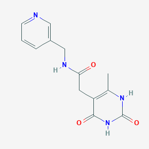 molecular formula C13H14N4O3 B2786223 2-(6-methyl-2,4-dioxo-1,2,3,4-tetrahydropyrimidin-5-yl)-N-(pyridin-3-ylmethyl)acetamide CAS No. 1203324-25-7