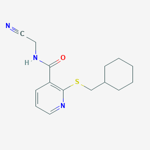 molecular formula C15H19N3OS B2786229 N-(Cyanomethyl)-2-(cyclohexylmethylsulfanyl)pyridine-3-carboxamide CAS No. 1385459-05-1