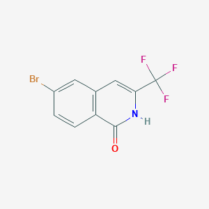 molecular formula C10H5BrF3NO B2786241 6-Bromo-3-(trifluoromethyl)-2H-isoquinolin-1-one CAS No. 2137611-50-6