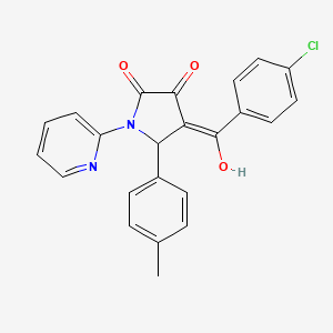 4-(4-chlorobenzoyl)-3-hydroxy-1-(pyridin-2-yl)-5-(p-tolyl)-1H-pyrrol-2(5H)-one