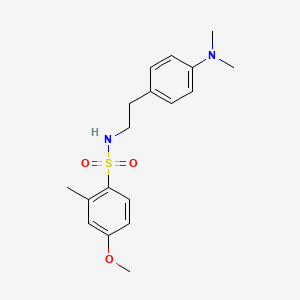 molecular formula C18H24N2O3S B2786247 N-(4-(dimethylamino)phenethyl)-4-methoxy-2-methylbenzenesulfonamide CAS No. 953942-16-0