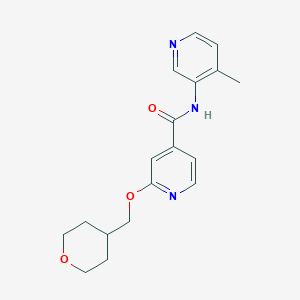 molecular formula C18H21N3O3 B2786248 N-(4-methylpyridin-3-yl)-2-((tetrahydro-2H-pyran-4-yl)methoxy)isonicotinamide CAS No. 2034297-38-4