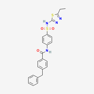 4-benzyl-N-(4-(N-(5-ethyl-1,3,4-thiadiazol-2-yl)sulfamoyl)phenyl)benzamide