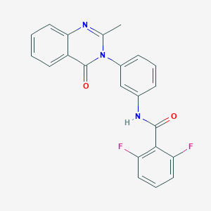 molecular formula C22H15F2N3O2 B2786258 2,6-difluoro-N-[3-(2-methyl-4-oxoquinazolin-3-yl)phenyl]benzamide CAS No. 898420-19-4