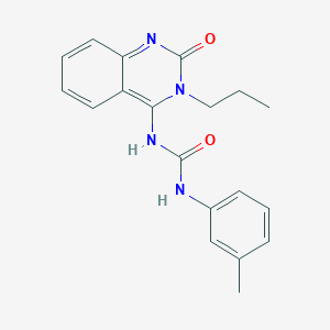 molecular formula C19H20N4O2 B2786259 (E)-1-(2-oxo-3-propyl-2,3-dihydroquinazolin-4(1H)-ylidene)-3-(m-tolyl)urea CAS No. 899728-27-9