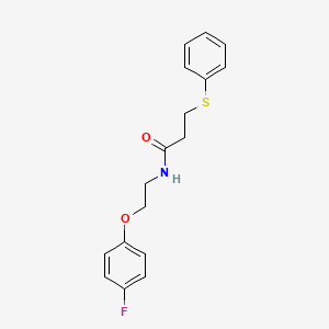 N-(2-(4-fluorophenoxy)ethyl)-3-(phenylthio)propanamide