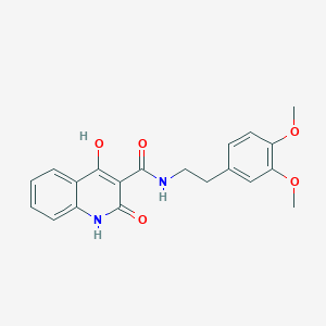 molecular formula C20H20N2O5 B2786263 N-[2-(3,4-dimethoxyphenyl)ethyl]-4-hydroxy-2-oxo-1,2-dihydroquinoline-3-carboxamide CAS No. 130058-44-5
