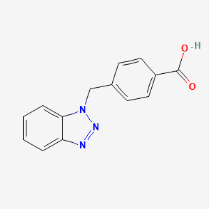 molecular formula C14H11N3O2 B2786264 4-(1H-1,2,3-benzotriazol-1-ylmethyl)benzoic acid CAS No. 502649-51-6