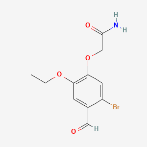 molecular formula C11H12BrNO4 B2786265 2-(5-Bromo-2-ethoxy-4-formylphenoxy)acetamide CAS No. 486994-11-0