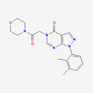 molecular formula C19H21N5O3 B2786268 1-(2,3-Dimethylphenyl)-5-(2-morpholin-4-yl-2-oxoethyl)pyrazolo[3,4-d]pyrimidin-4-one CAS No. 887458-35-7