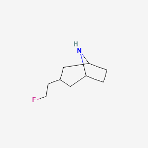 molecular formula C9H16FN B2786274 3-(2-Fluoroethyl)-8-azabicyclo[3.2.1]octane CAS No. 2137829-05-9