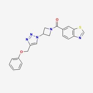 benzo[d]thiazol-6-yl(3-(4-(phenoxymethyl)-1H-1,2,3-triazol-1-yl)azetidin-1-yl)methanone