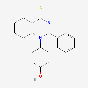 molecular formula C20H24N2OS B2786282 1-(4-hydroxycyclohexyl)-2-phenyl-5,6,7,8-tetrahydroquinazoline-4(1H)-thione CAS No. 380549-46-2