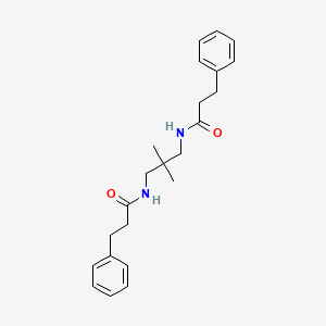 molecular formula C23H30N2O2 B2786283 N,N'-(2,2-dimethylpropane-1,3-diyl)bis(3-phenylpropanamide) CAS No. 548443-08-9