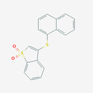 molecular formula C18H12O2S2 B278631 1,1-Dioxido-1-benzothien-3-yl 1-naphthyl sulfide 