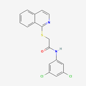 molecular formula C17H12Cl2N2OS B2786310 N-(3,5-dichlorophenyl)-2-(isoquinolin-1-ylsulfanyl)acetamide CAS No. 923226-35-1