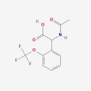 molecular formula C11H10F3NO4 B2786315 2-Acetamido-2-[2-(trifluoromethoxy)phenyl]acetic acid CAS No. 1404624-89-0