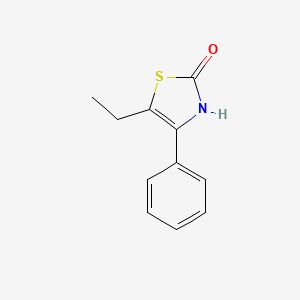 molecular formula C11H11NOS B2786316 5-Ethyl-4-phenyl-2,3-dihydro-1,3-thiazol-2-one CAS No. 1095051-83-4