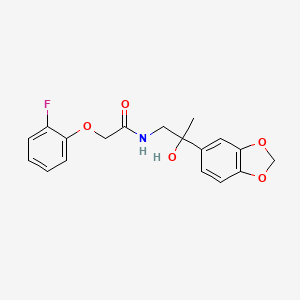 molecular formula C18H18FNO5 B2786319 N-(2-(benzo[d][1,3]dioxol-5-yl)-2-hydroxypropyl)-2-(2-fluorophenoxy)acetamide CAS No. 1396802-41-7