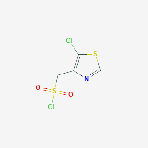 molecular formula C4H3Cl2NO2S2 B2786330 (5-Chloro-1,3-thiazol-4-yl)methanesulfonyl chloride CAS No. 2089255-63-8