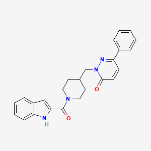 2-{[1-(1H-indole-2-carbonyl)piperidin-4-yl]methyl}-6-phenyl-2,3-dihydropyridazin-3-one