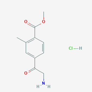 B2786346 methyl4-(2-aminoacetyl)-2-methylbenzoatehydrochloride CAS No. 2361634-36-6