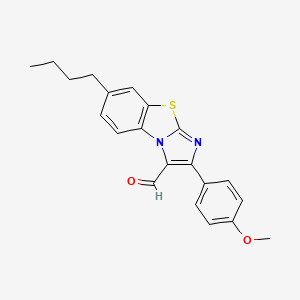 molecular formula C21H20N2O2S B2786352 6-Butyl-2-(4-methoxyphenyl)imidazo[2,1-b][1,3]benzothiazole-1-carbaldehyde CAS No. 732291-41-7