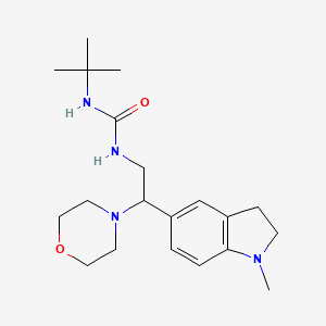 molecular formula C20H32N4O2 B2786355 1-(Tert-butyl)-3-(2-(1-methylindolin-5-yl)-2-morpholinoethyl)urea CAS No. 1171436-59-1
