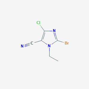 molecular formula C6H5BrClN3 B2786357 2-Bromo-5-chloro-3-ethylimidazole-4-carbonitrile CAS No. 2091537-29-8