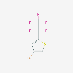 molecular formula C6H2BrF5S B2786359 4-Bromo-2-(1,1,2,2,2-pentafluoroethyl)thiophene CAS No. 2408960-02-9