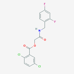 {[(2,4-Difluorophenyl)methyl]carbamoyl}methyl 2,5-dichlorobenzoate