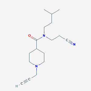 N-(2-cyanoethyl)-N-(3-methylbutyl)-1-(prop-2-yn-1-yl)piperidine-4-carboxamide