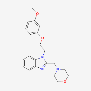 molecular formula C21H25N3O3 B2786404 1-[2-(3-methoxyphenoxy)ethyl]-2-(morpholin-4-ylmethyl)-1H-benzimidazole CAS No. 915935-35-2