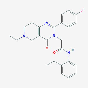 molecular formula C25H27FN4O2 B2786408 2-(6-ethyl-2-(4-fluorophenyl)-4-oxo-5,6,7,8-tetrahydropyrido[4,3-d]pyrimidin-3(4H)-yl)-N-(2-ethylphenyl)acetamide CAS No. 1286720-01-1