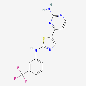 4-(2-{[3-(Trifluoromethyl)phenyl]amino}-1,3-thiazol-5-yl)pyrimidin-2-amine