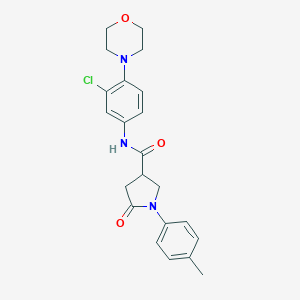 molecular formula C22H24ClN3O3 B278641 N-[3-chloro-4-(morpholin-4-yl)phenyl]-1-(4-methylphenyl)-5-oxopyrrolidine-3-carboxamide 