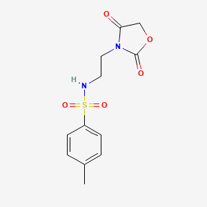 molecular formula C12H14N2O5S B2786410 N-(2-(2,4-dioxooxazolidin-3-yl)ethyl)-4-methylbenzenesulfonamide CAS No. 2034612-01-4