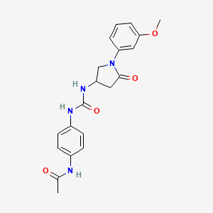 molecular formula C20H22N4O4 B2786411 N-(4-(3-(1-(3-methoxyphenyl)-5-oxopyrrolidin-3-yl)ureido)phenyl)acetamide CAS No. 894021-89-7