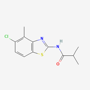 molecular formula C12H13ClN2OS B2786412 N-(5-chloro-4-methylbenzo[d]thiazol-2-yl)isobutyramide CAS No. 912768-72-0