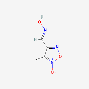 molecular formula C4H5N3O3 B2786421 4-Methylfurazan-3-carbaldehyde oxime 5-oxide CAS No. 431043-14-0