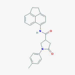 molecular formula C24H22N2O2 B278643 N-(1,2-dihydroacenaphthylen-5-yl)-1-(4-methylphenyl)-5-oxopyrrolidine-3-carboxamide 