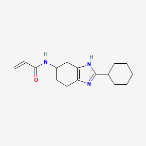 molecular formula C16H23N3O B2786434 N-(2-Cyclohexyl-4,5,6,7-tetrahydro-3H-benzimidazol-5-yl)prop-2-enamide CAS No. 2411298-38-7