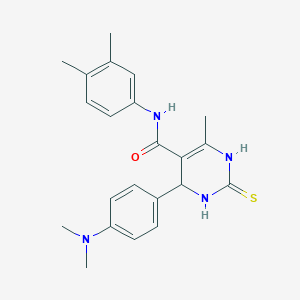 4-(4-(dimethylamino)phenyl)-N-(3,4-dimethylphenyl)-6-methyl-2-thioxo-1,2,3,4-tetrahydropyrimidine-5-carboxamide