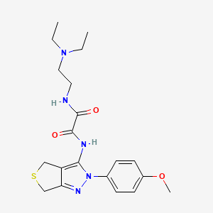 molecular formula C20H27N5O3S B2786447 N1-(2-(diethylamino)ethyl)-N2-(2-(4-methoxyphenyl)-4,6-dihydro-2H-thieno[3,4-c]pyrazol-3-yl)oxalamide CAS No. 899741-60-7