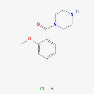 molecular formula C12H17ClN2O2 B2786449 (2-Methoxyphenyl)(piperazin-1-yl)methanone hydrochloride CAS No. 100939-98-8