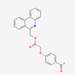 molecular formula C23H17NO4 B2786450 Phenanthridin-6-ylmethyl 2-(4-formylphenoxy)acetate CAS No. 873871-12-6