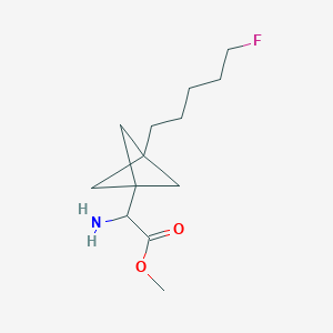 molecular formula C13H22FNO2 B2786451 Methyl 2-amino-2-[3-(5-fluoropentyl)-1-bicyclo[1.1.1]pentanyl]acetate CAS No. 2287259-94-1